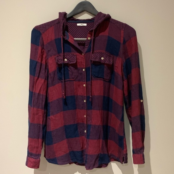 Maurices Tops - Maurice’s Flannel Hoodie